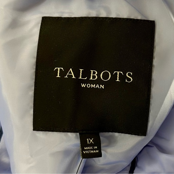 NWT Talbots Sky Blue Quilted Down Vest Plus Size 1X - Picture 8 of 14